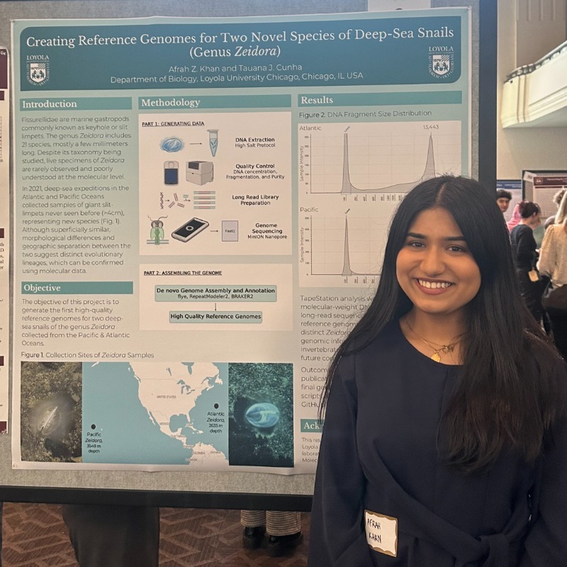 Afrah gets the Biology Summer Fellowship